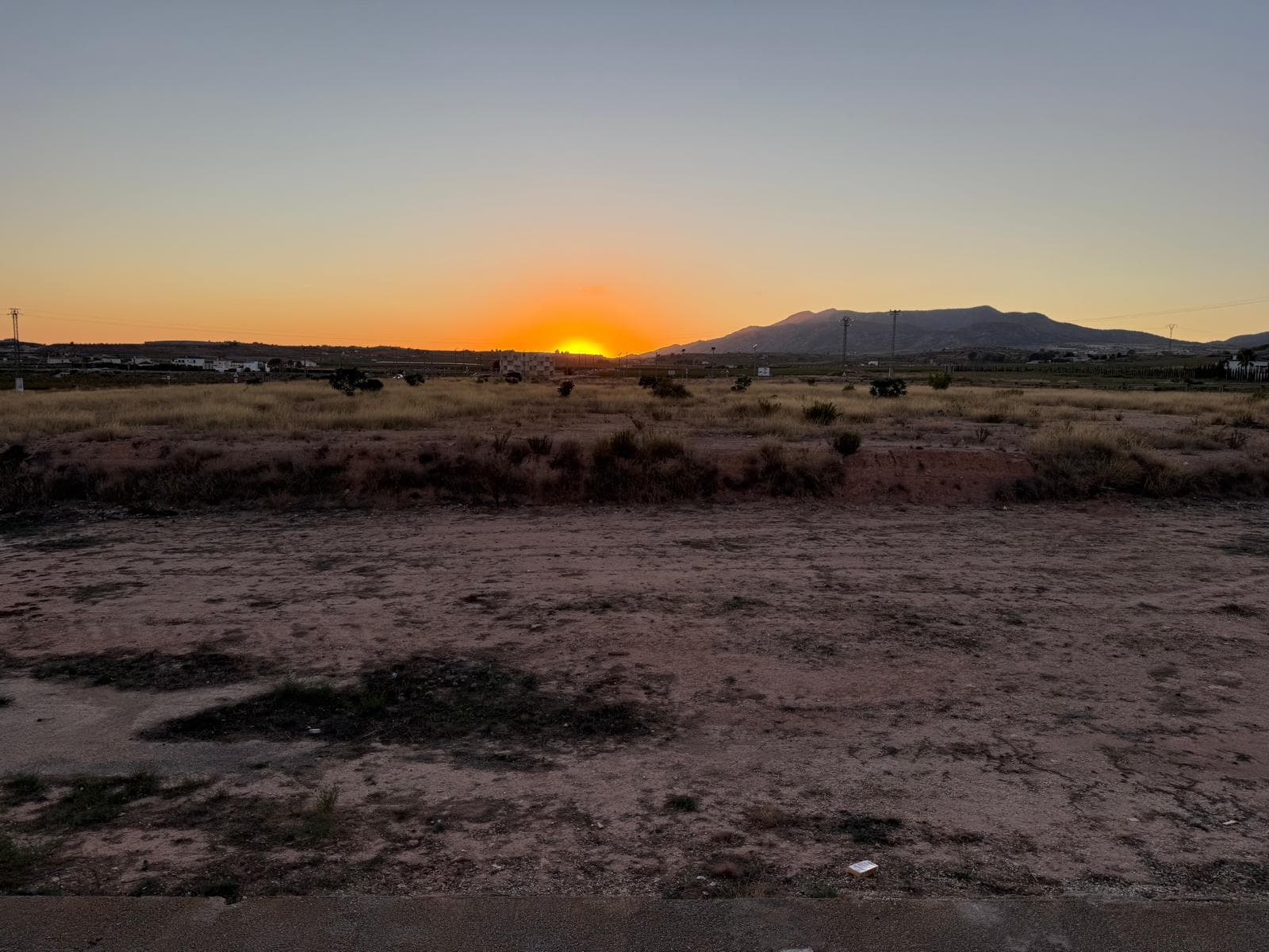 Atardecer sobre el interior de España